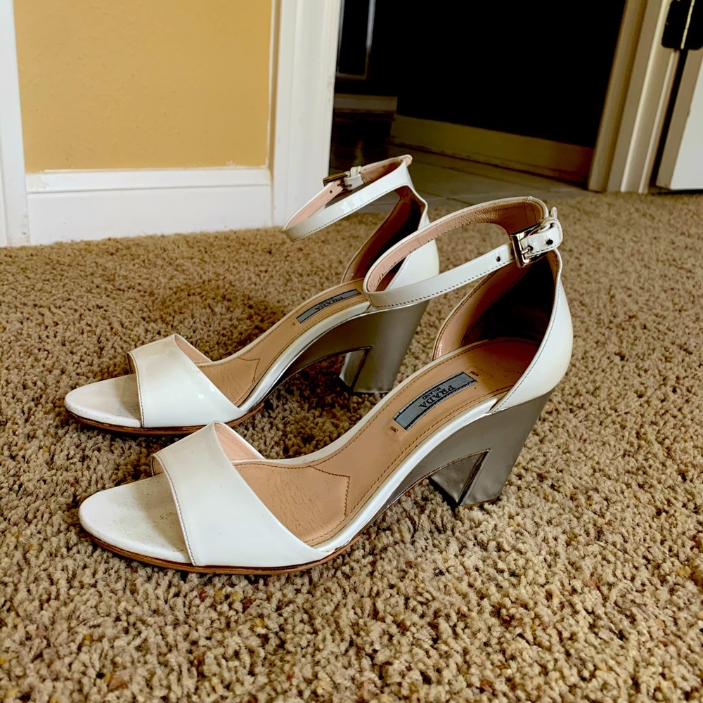 Prada patent leather sandals